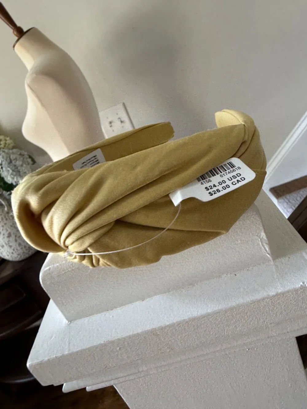 NWT Anthropologie Gold   Yellow Crescent  Knotted  Headband